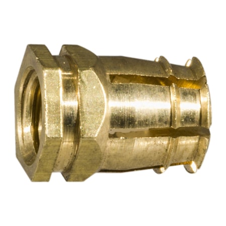 Midwest Fastener 6mm-1.0 x 8mm x 12mm Brass Coarse Thread Expansion Bushings 6PK 38607